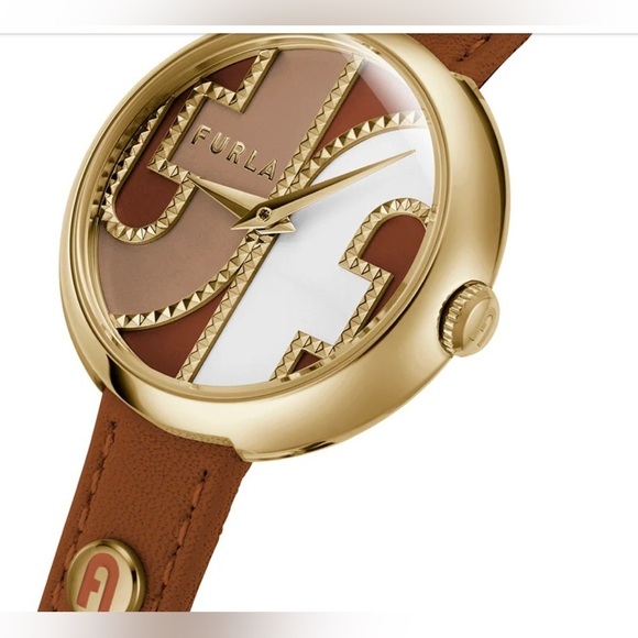 Furla Cosy Brown Genuine Leather Strap Watch main image 5